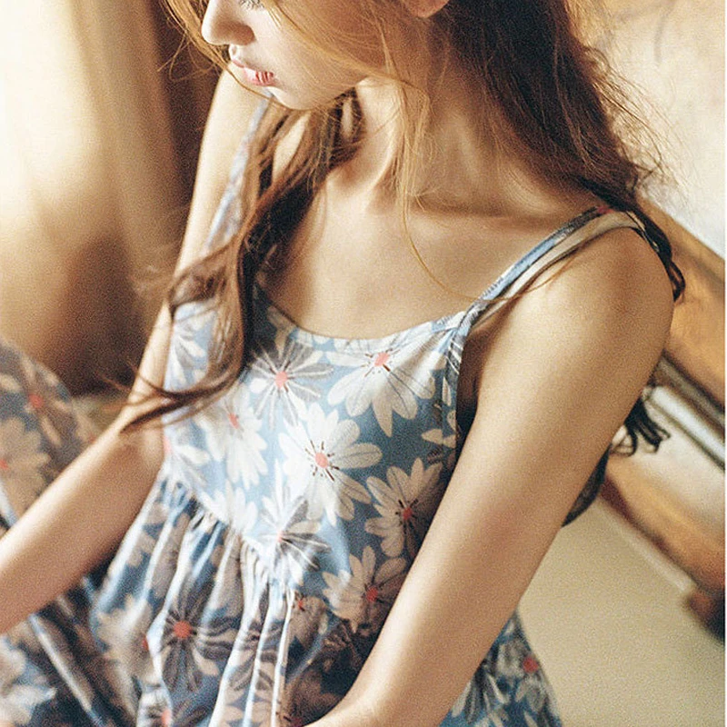 Новая одежда для интерьера сексуальные хлопковые Пижамные комплекты из газовой