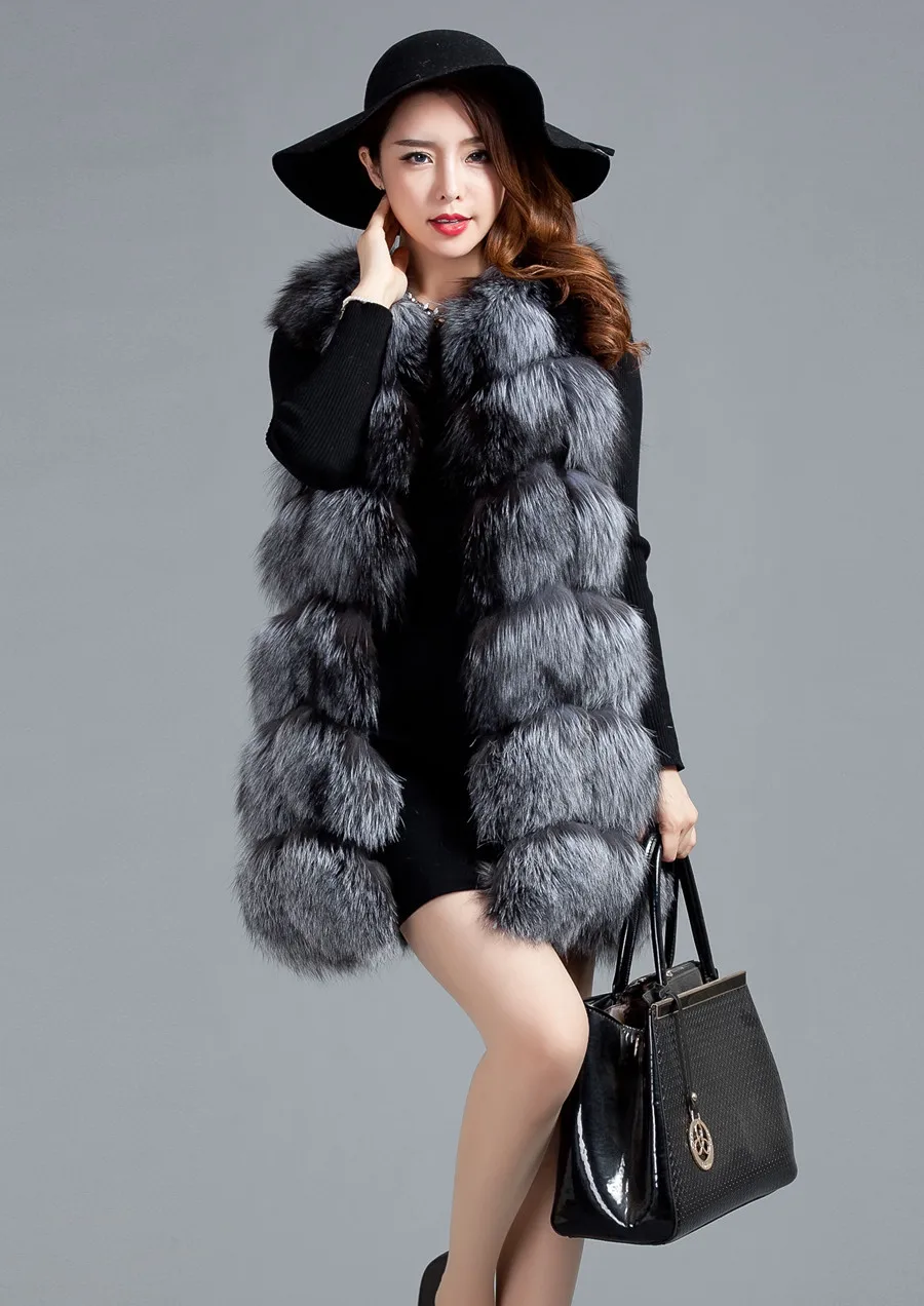 Роскошный жилет из натурального Меха чернобурки осенне зимний женский меховой