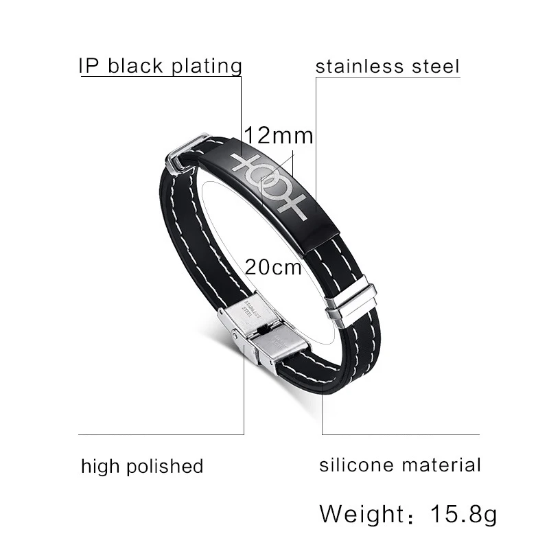 Черный женский гей гордыня Радуга Магнитный мужской браслет из нержавеющей