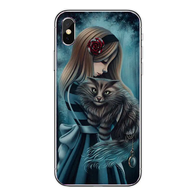 Алиса в стране чудес чехол для iPhone 6 s Чеширская кошка из мягкого силикона X 5 S XS Max 6s
