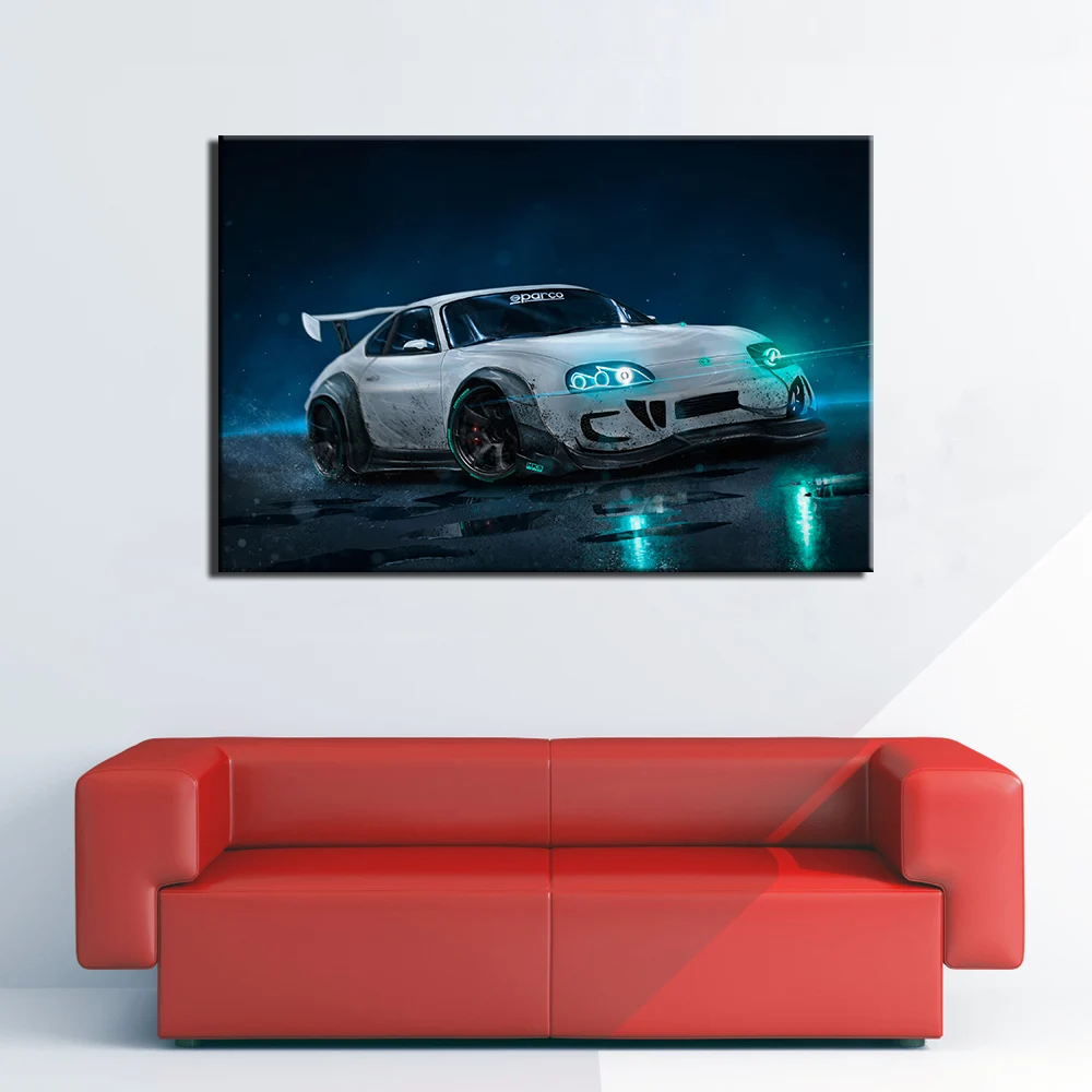 Супра спортивный автомобиль плакат холст картины для гостиной HD печатные настенные картины автомобиля украшение дома A260