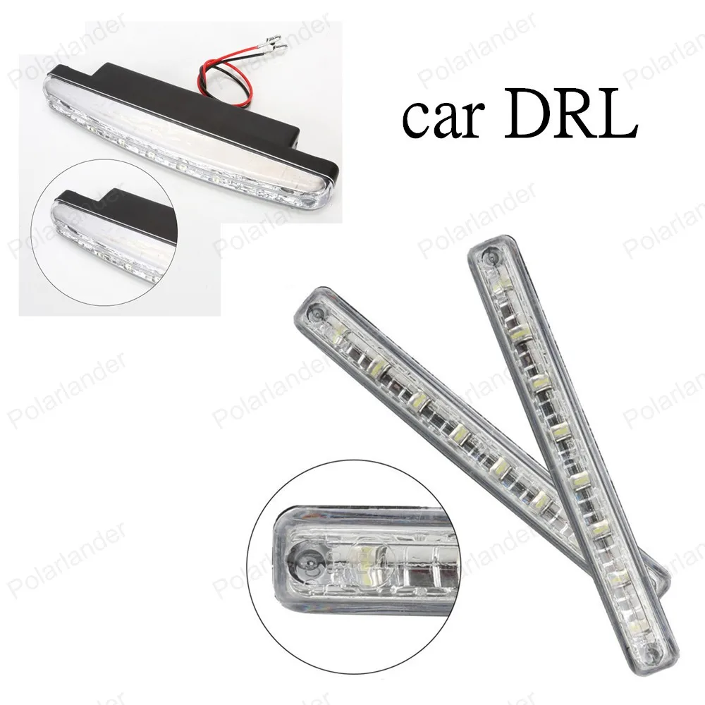 

1pairs high quality Piranha beads White car fog lights 12V 8 LEDS bar light AUTO Running Light Free Shipping