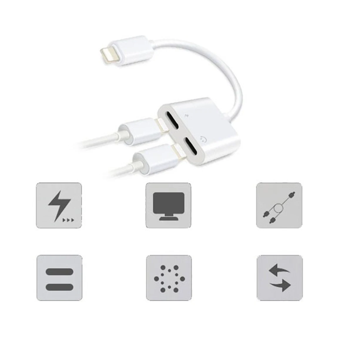 2 в 1 для lightning двойной разъем наушники Aux IOS 10 3 12.1.4 iPhone X XS Max 8 7 Plus Двойной Аудио