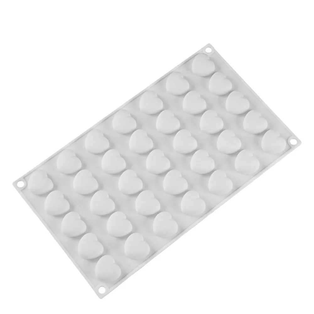 35-Cavity Heart Shape Silicone Mold Baking Tools for Mousse Cake Chocolate Truffle Pudding Desserts Decorating | Дом и сад
