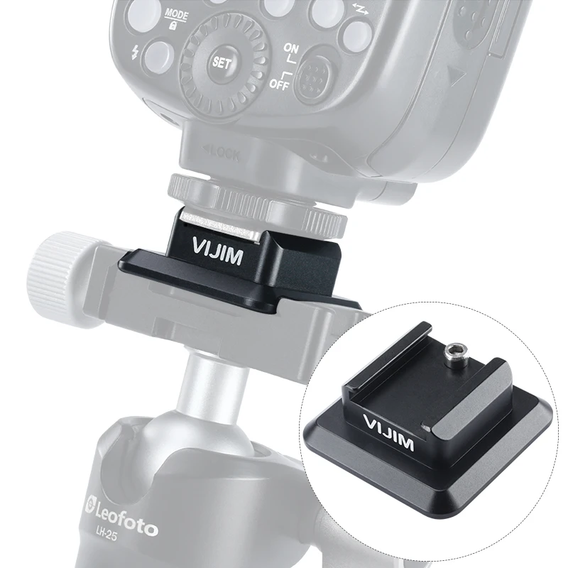 VIJIM VK-1 вспышка холодного башмака адаптер с Arca Quick Release 1/4 ''-20 винт для Godox Yongnuo