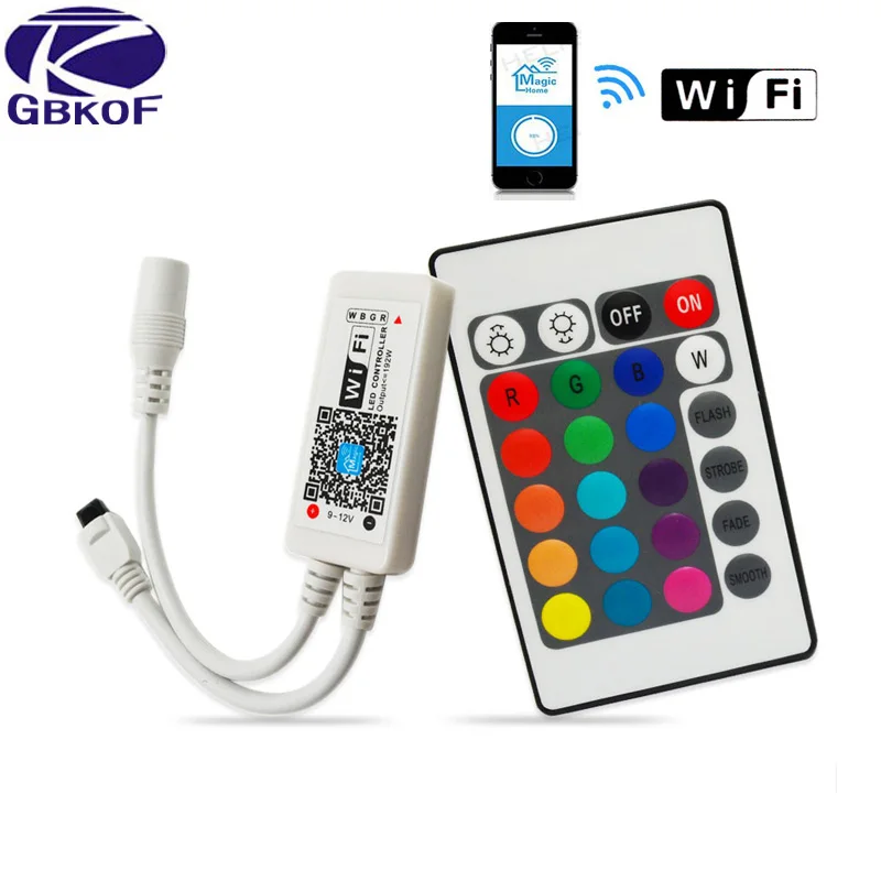 GBKOF RGB светодиодный контроллер wifi переключатель беспроводной сенсорный пульт дистанционного управления IR RF 24 44Key DC12V для RGB Светодиодная лента освещение 3528 5050