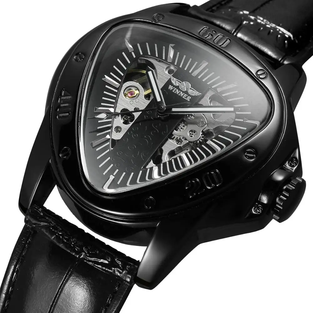 t-WINNER  Fashion creative triangle surface classic black and grey  three-pointer belt men wrist watch (art.: 7b23284d7) - 7b23284d7