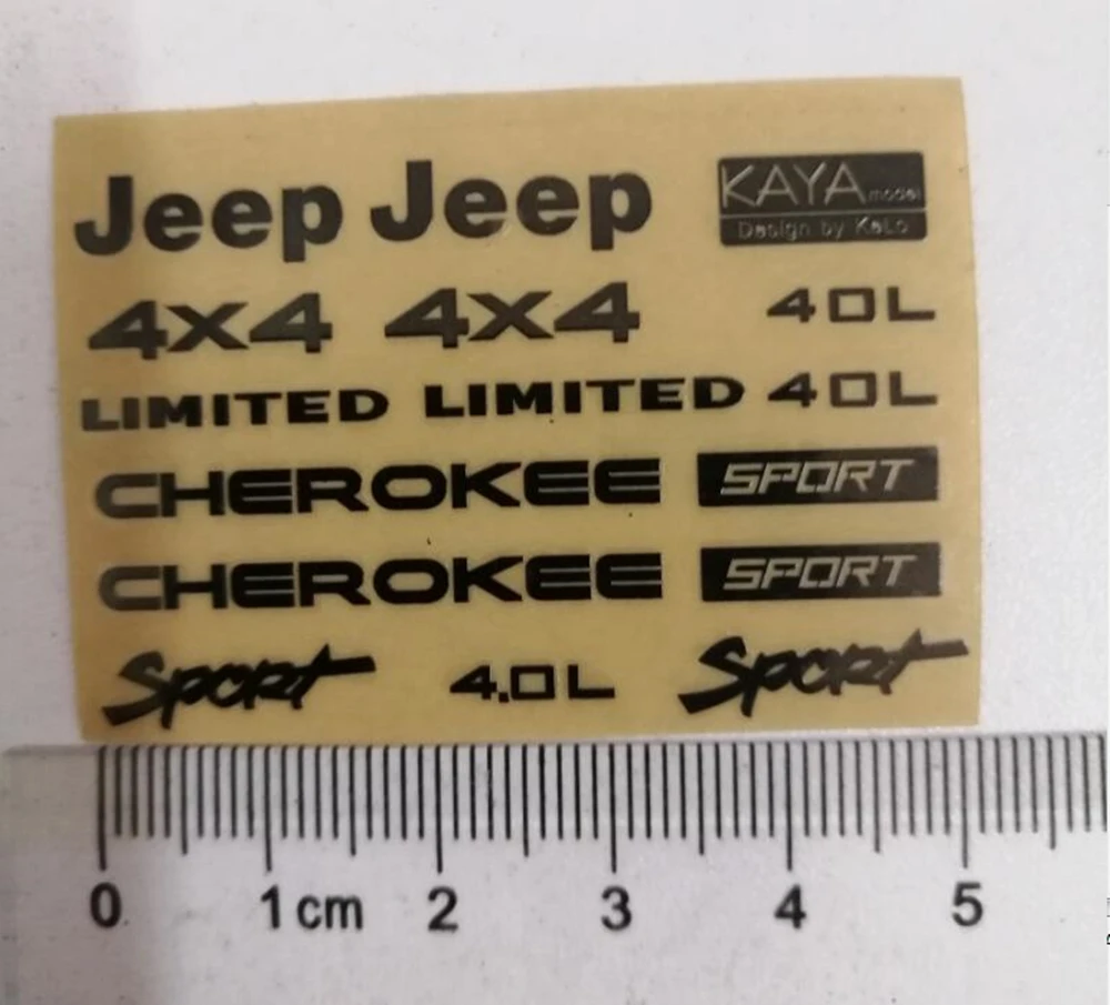 Радиоуправляемая наклейка с логотипом автомобиля для 1/10 AXIAL SCX10 ii JEEP CHEROKEE 90046 4.0L