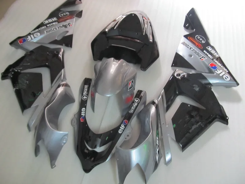 Мотоцикл Запчасти для Kawasaki ZX10R 2004 2005 обтекатель Ninja комплект ZX 10R 04 05 серебристый