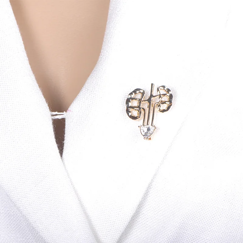 Брошь Funmor Мужская эмалированная в виде органа и легких изящная брошь с