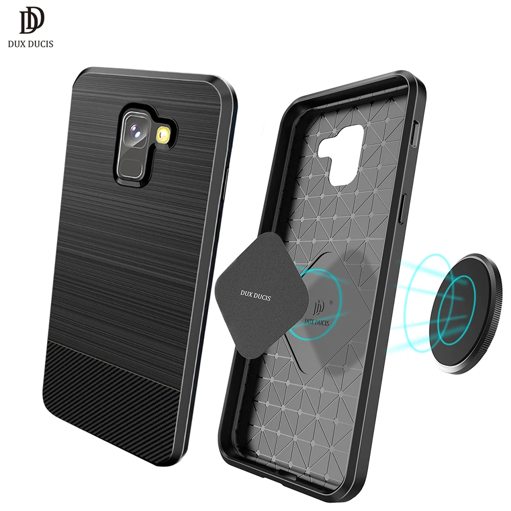 Магнитный силиконовый чехол DUX DUCIS для Samsung Galaxy A8 2018 Мягкий защитный телефона Plus A 8