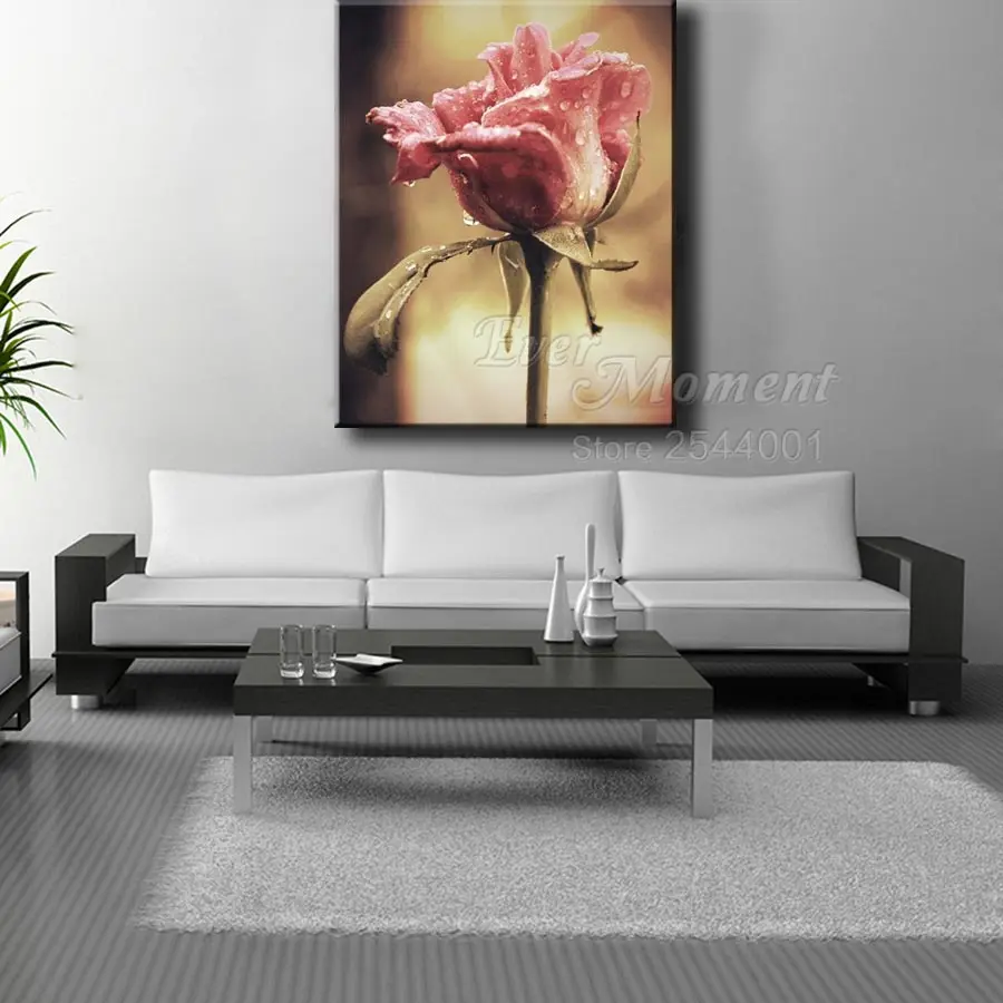Ever Moment DIY Алмазная вышивка розовые розы Бриллиантовая мозаика квадратные дрели