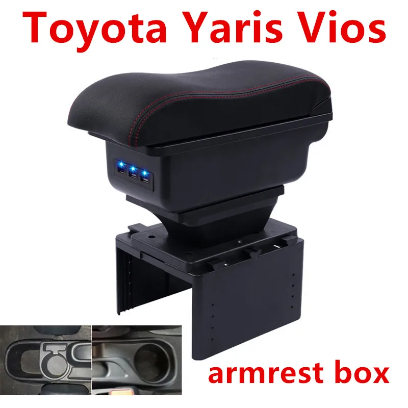 Для Toyota Yaris подлокотник коробка Vios подлокотник коробка центральный магазин содержание коробка с подстаканником пепельница универсальная модель