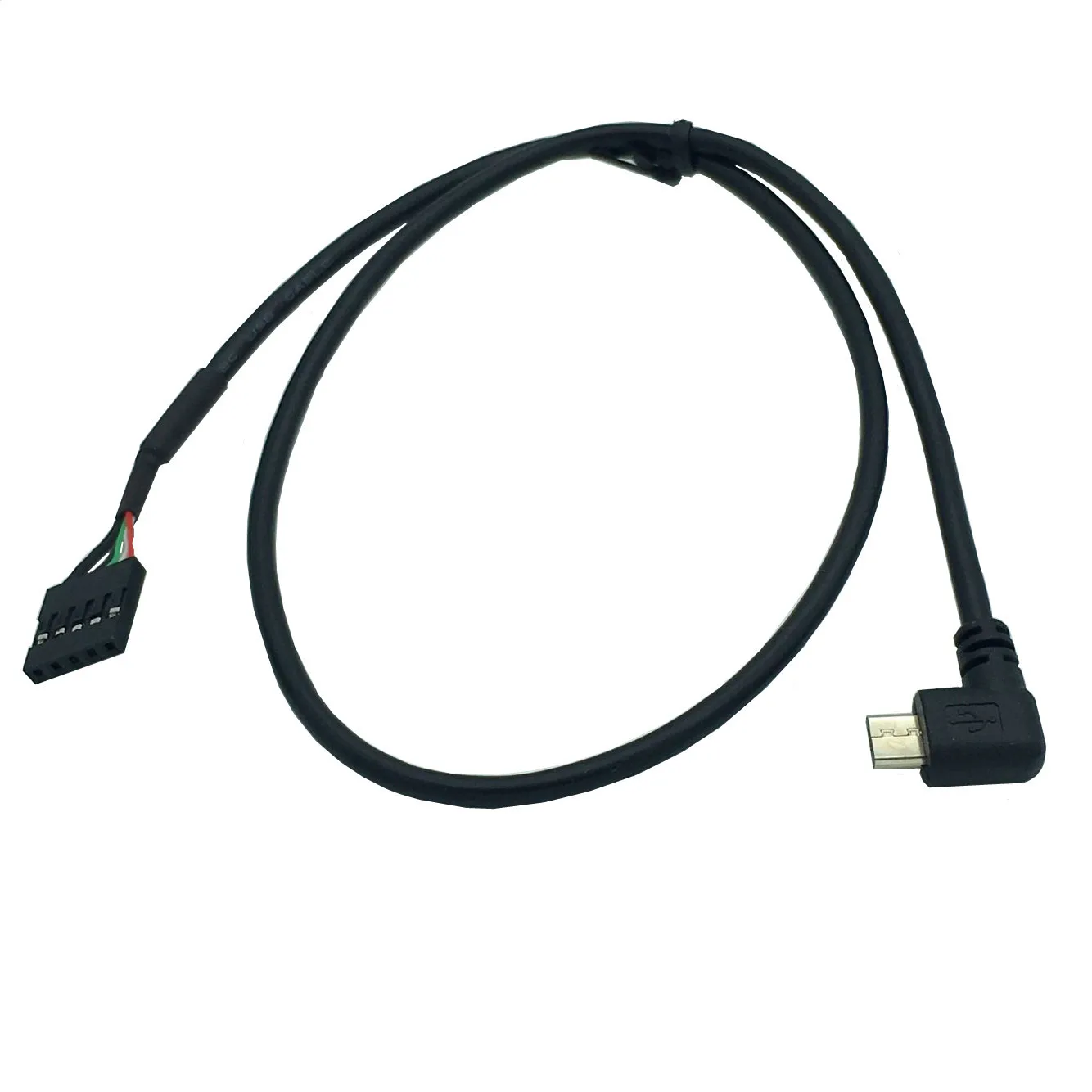 50 см usb micro 5P Male 90 левый угол до 1x 5Pin Female 2 54 USB header PCB материнский кабель|left angle|motherboard