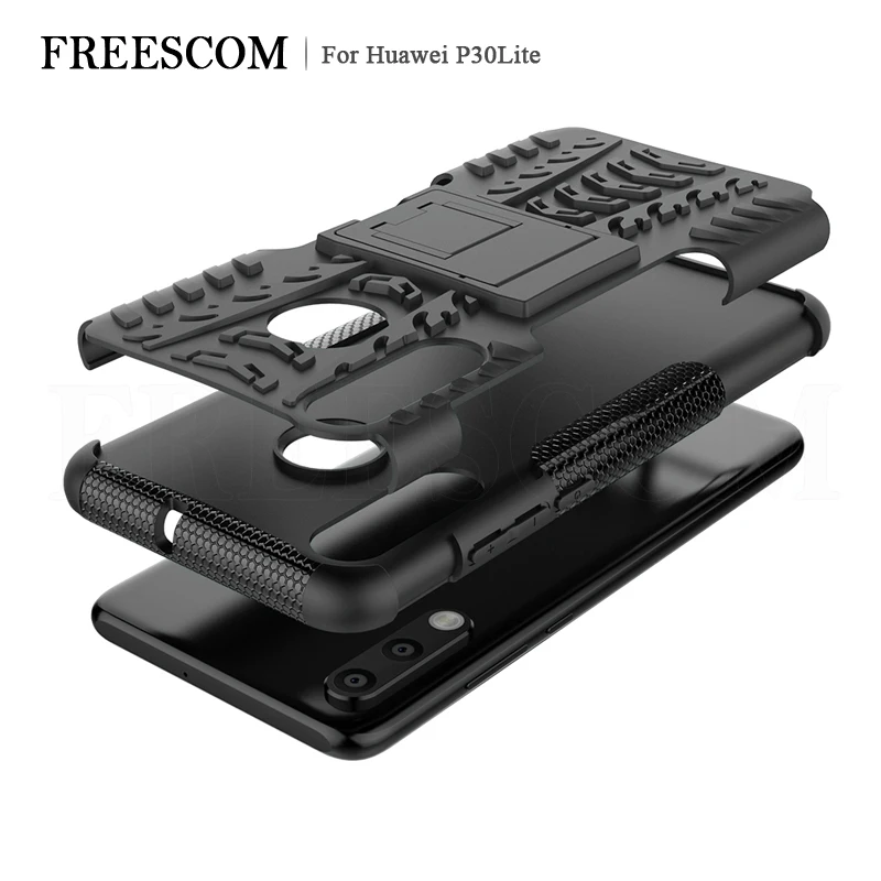 For Huawei P30 Case Lite Cover Heavy Rugged TPU+PC Armor Shockproof Kick Stand Pro P30Lite |