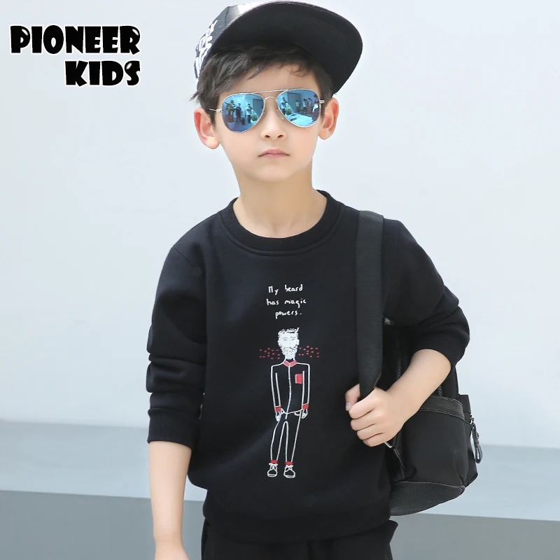 Pioneer Kids/толстовки для подростков От 4 до 16 лет мальчиков зимние хлопковые модные