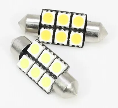 Светодиодная лампа SCOE 36 мм 12 В 6SMD 5050LED для стайлинга автомобиля чтения верхней