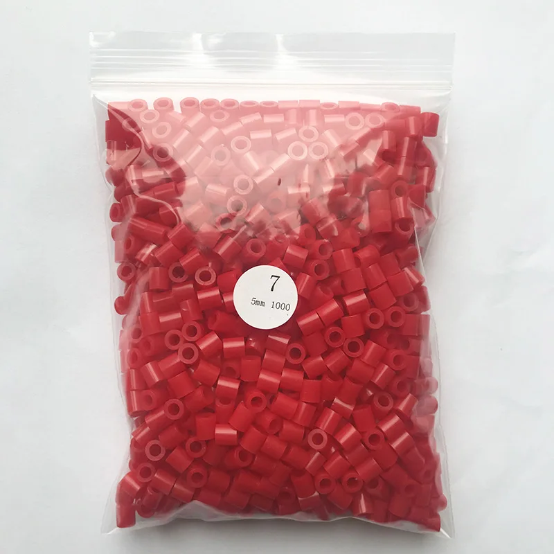 1000 Beads/Bag 5mm Perler Artkal Beads 37 Colors Available Material Bag DIY Cartoon Making Tube Colorful Beads Educational Toys