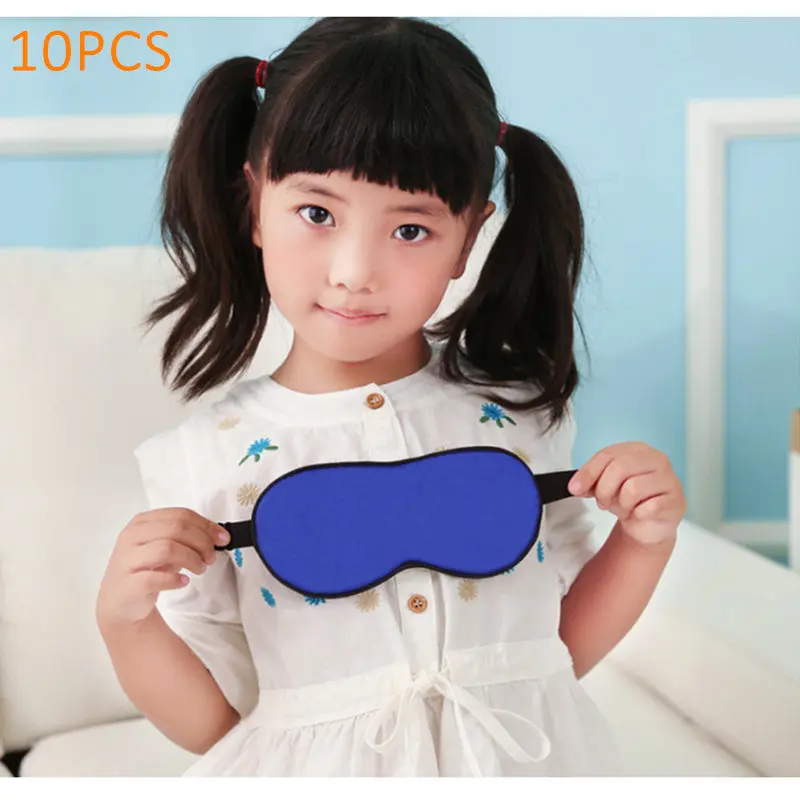 10PCS/Lot 100% Mulberry Silk Sleep Eye Mask for Kids Child Soft Breathable Small Size Eye Shade Cover Travel Relax Adjustable