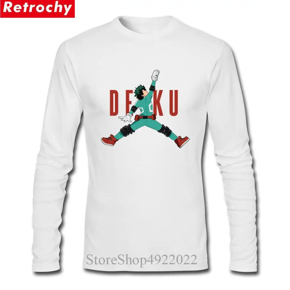 Academia Print Teen Cartoon Summer Man Tee Newest Simple Casual Men T-Shirt Camisetas Unique Design Air Deku From My Hero Tshirt | Мужская