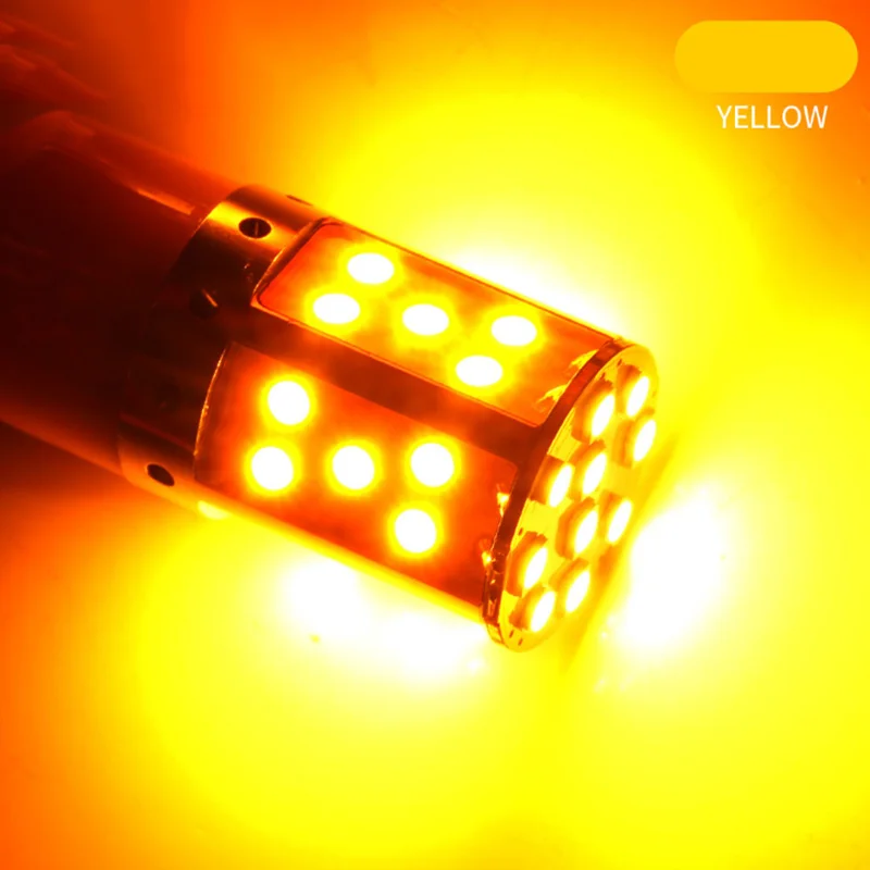 YOUEN 1 шт. T20 T25 LED 7440 W21W W21/5 W 35SMD лампа Canbus Free 1156 BAU15S BA15S P21W Светодиодная для автомобиля
