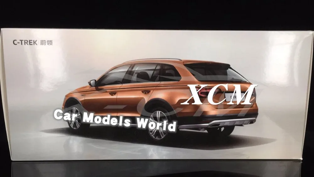 Литая под давлением модель автомобиля для C-TREK C-Trek (коричневый/золотой) 1:18 +