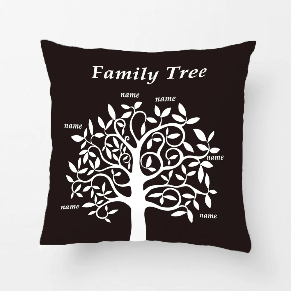 Персонализированные Семейные наволочки для дерева на заказ членов семьи