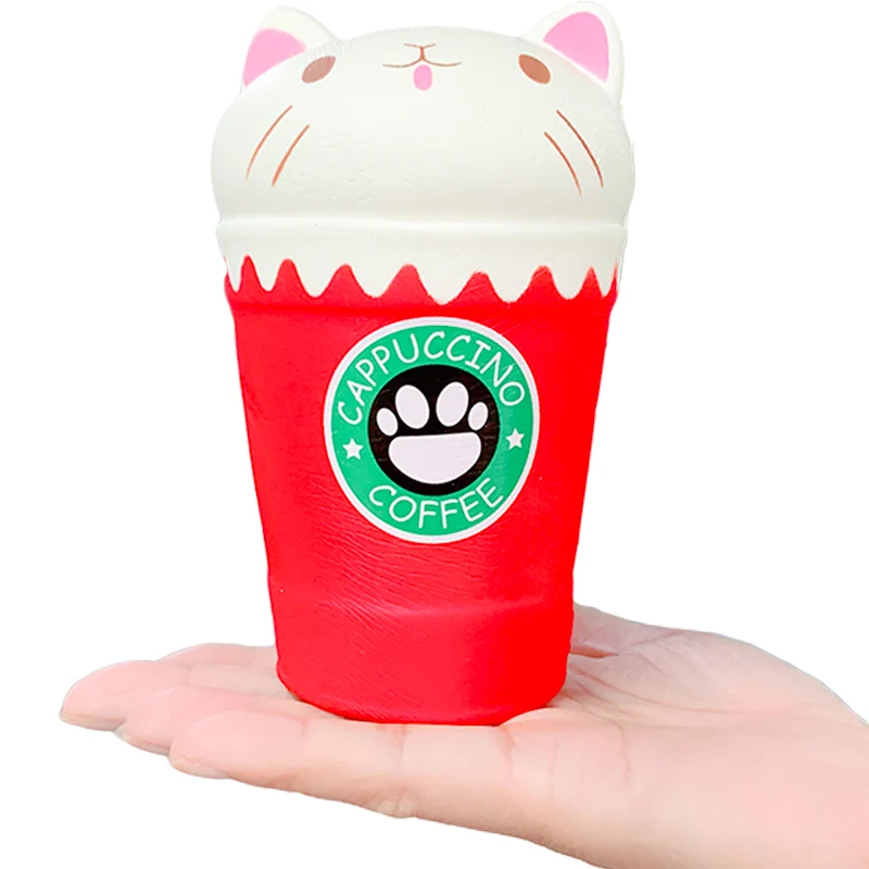 Jumbo мягкий милый кот чашка медленно поднимающийся имитация крем ароматизированный Новинка Мягкая сжимающая Игрушка снятие стресса для детей Рождественский подарок игрушка