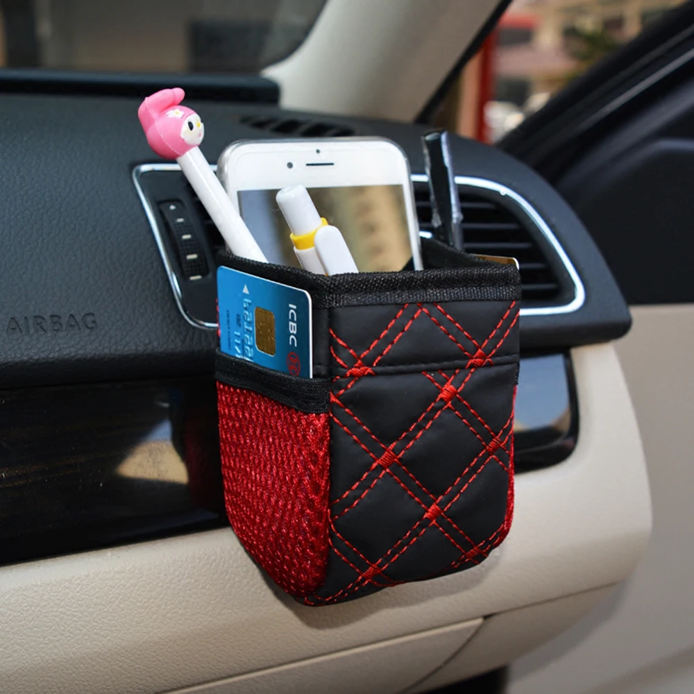 

Universal Car A/C Vent Outlet Storage Mobile Phone Bag Holder For Mini Cooper R55 R56 R60 R61 F54 F55 F56 F60 Clubman Countryman