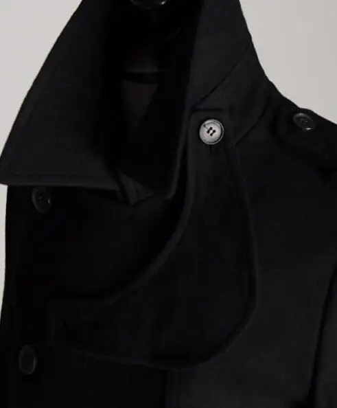 Новинка 2020 коричневое осенне зимнее двубортное шерстяное пальто мужское