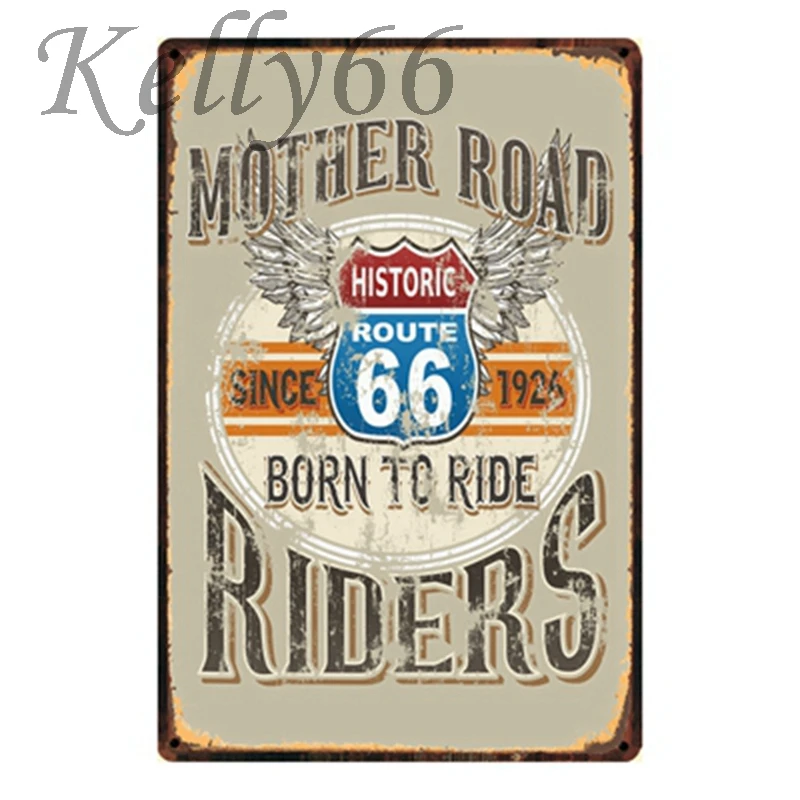 [Kelly66] Route66 мотор Винтаж металлический знак олова плакат домашний Декор Бар