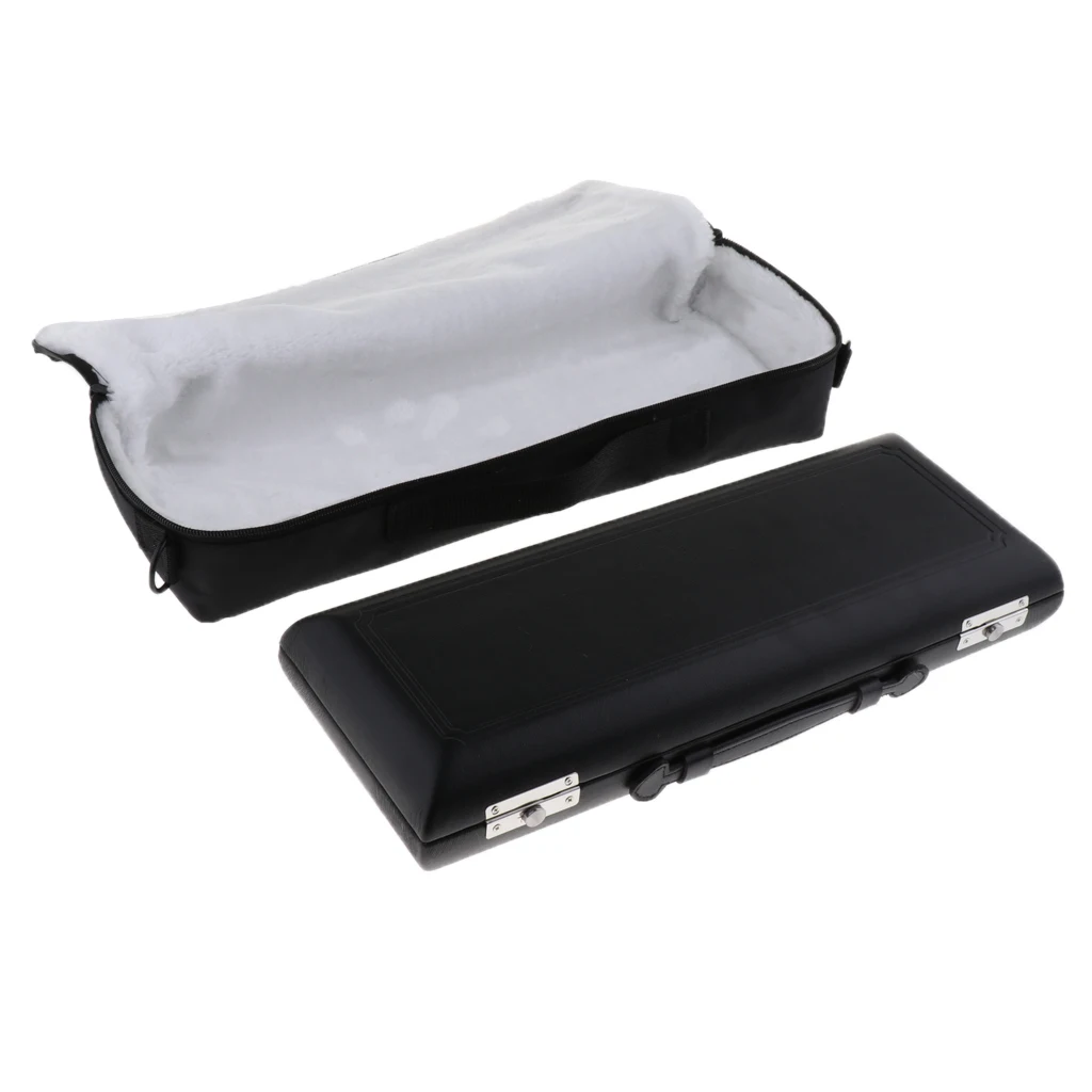 

Black Flute Wooden Carry Padded Case with Storage Gig Bag Handbag for Flute Players