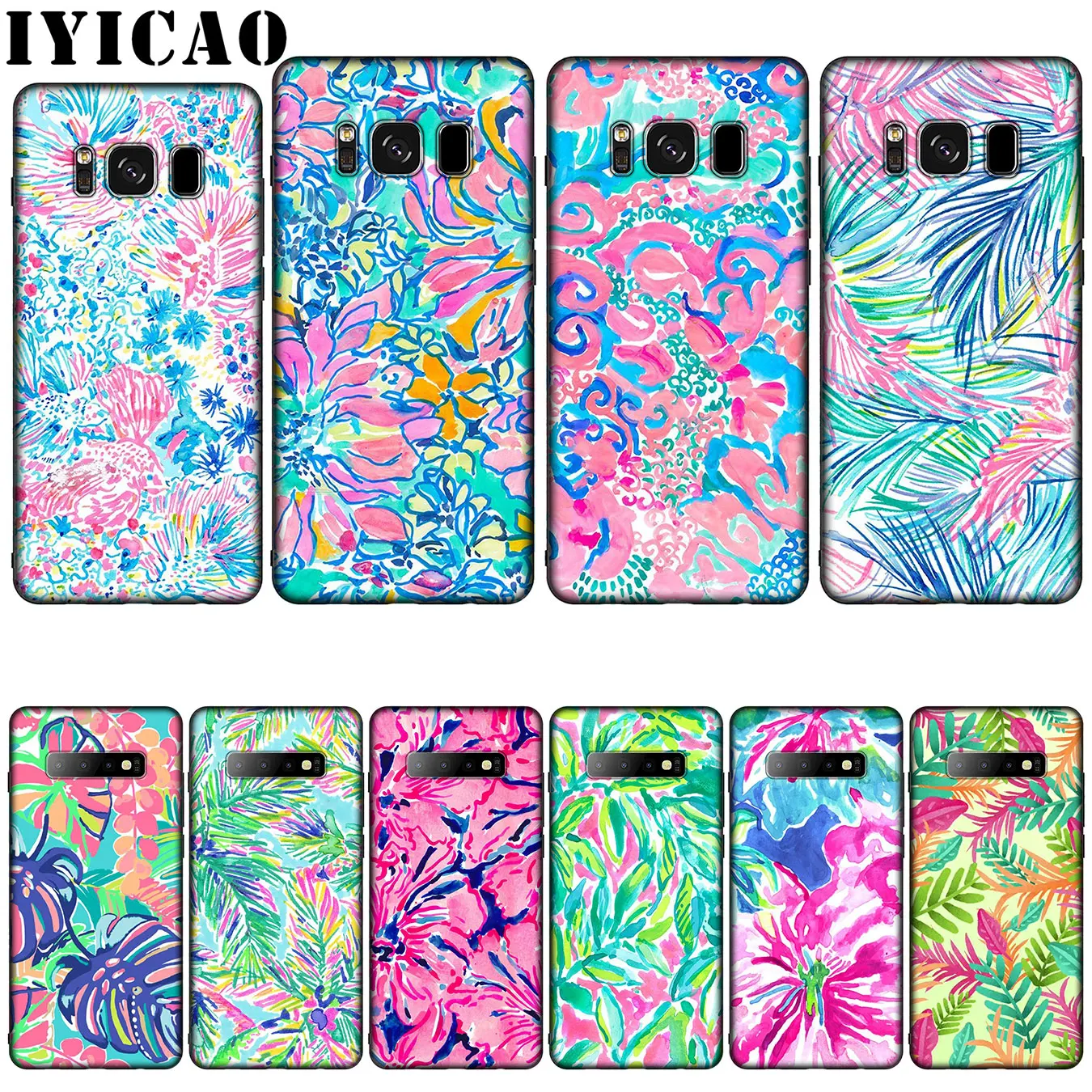 IYICAO розовый Sands Lily Pulitzer силиконовый мягкий чехол для телефона samsung Galaxy S10 S9 S8 Plus S6 S7