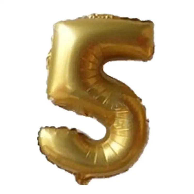 Большие 16 дюймовые шары с золотыми цифрами для дня рождения декор воздушный шар