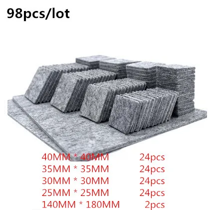 72pcs-122pcs Self Adhesive furniture leg pad Table Chair leg protector Feet Floor Anti Slip mat Bumper DIY Furniture Accessories - Цвет: I