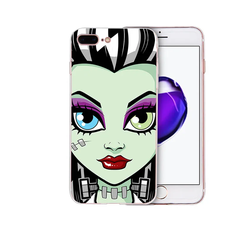 

IMIDO Monsters High Funny Unique Covers case Coque For Iphone 6 6S 6PLUS 6SPLUS 7 8 7PLUS 8PLUS X XS XR XSMAX 5 5S SE