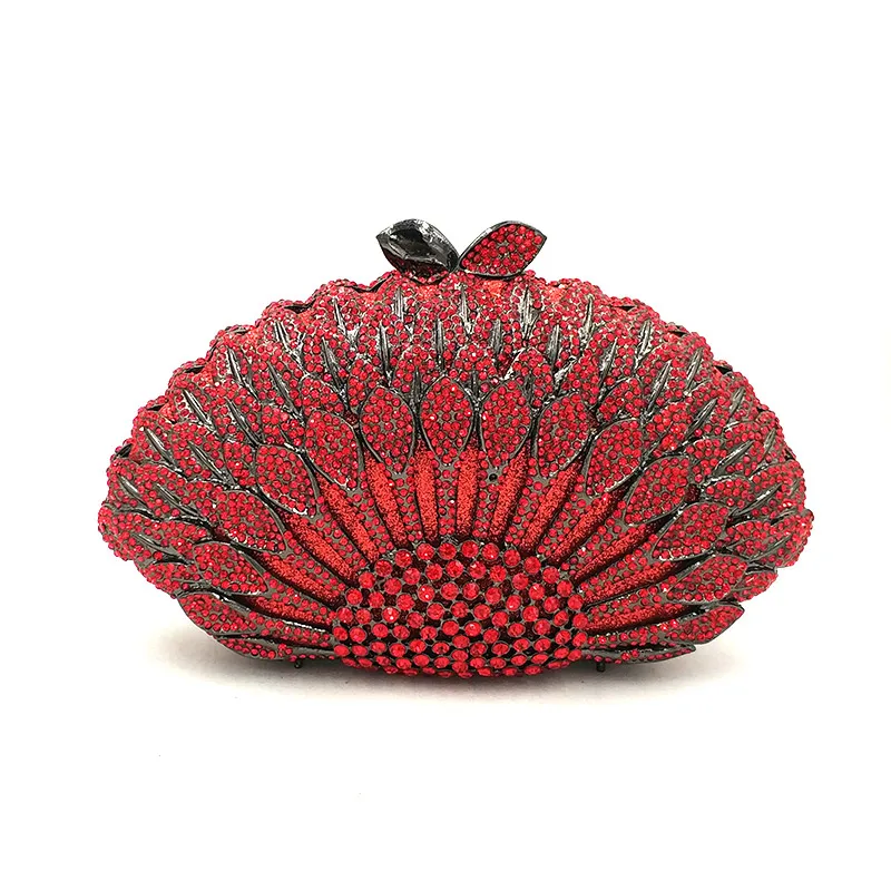 Color 3 red Нигерийские Свадебные вечерние кошельки элегантные кошельки Женская модная дамская сумочка для вечеринок кошелек роскошные бриллианты расшитая кристаллами Сумочка-клатч - Цвет: Color 3 red