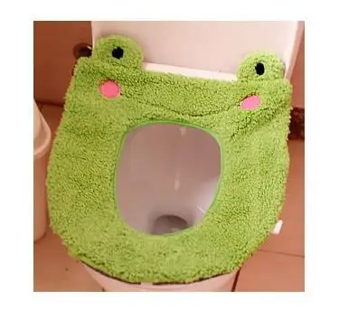 Мультяшный животный коврик для ванной туалета плюшевое мягкое сиденье унитаза