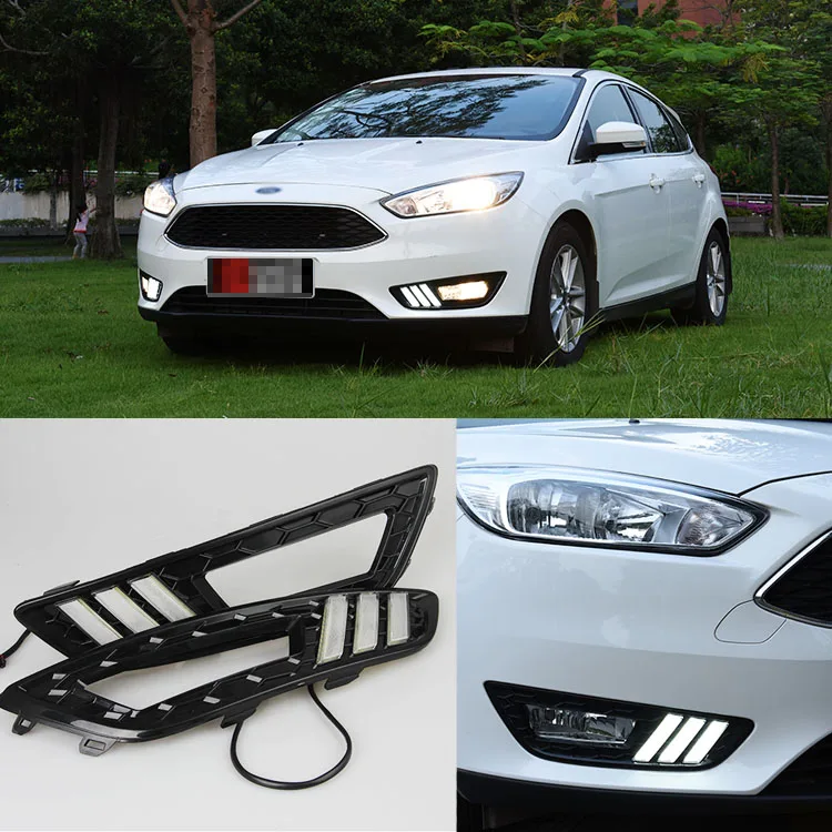 Фирменная Новинка обновленная светодиодный Габаритные огни DRL для Ford Focus 2015