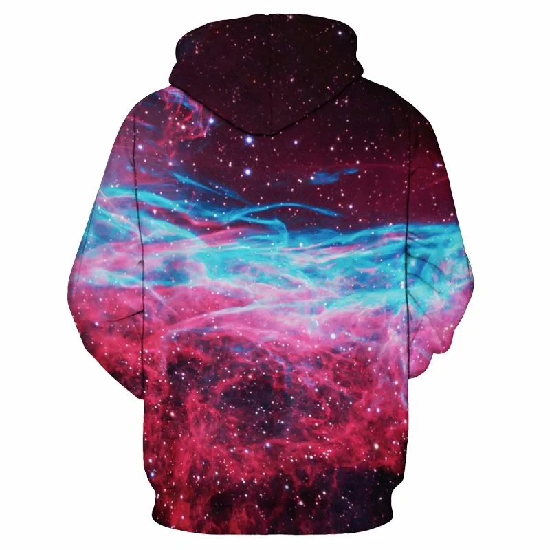 Trendy Men/Women Hoodies Print Pizza Cat Space Galaxy 3d Sweatshirts Hat Autumn Winter Couple Regular Hoody Tops | Мужская одежда