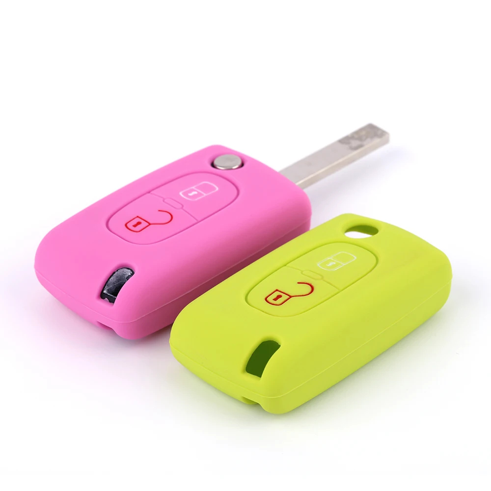 2019 RYHX Silicone Case for 208 207 308 RCZ 408 407 307 206 Citroen C4 C5 C3 C2 C4L Xsara Picasso Car Flip Key Cover | Автомобили и