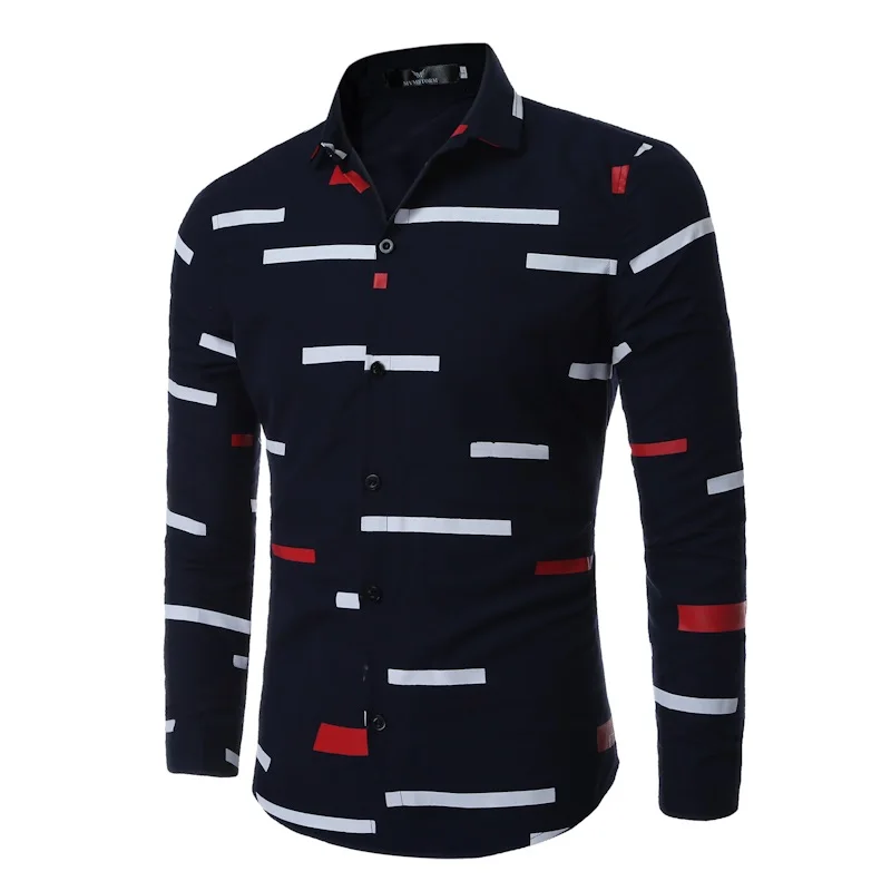 color 4 SHUJIN Мужская Повседневная рубашка с длинным рукавом, модная Цветочная рубашка с 3D принтом розы, приталенная рубашка с отложным воротником, мужская одежда - Цвет: color 4