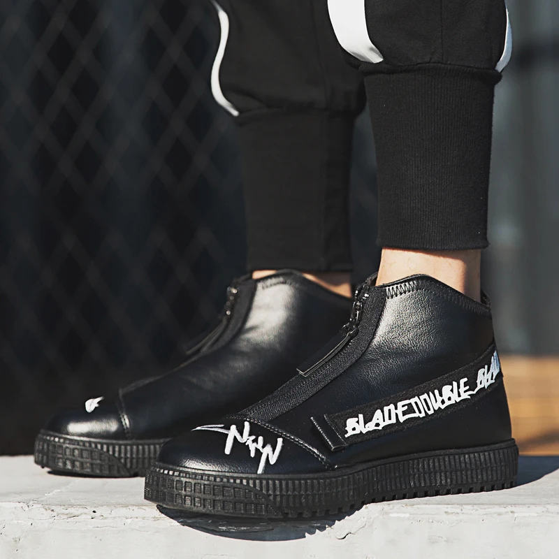 Лидер продаж высокие Мужская обувь повседневное уличная мода осень Chaussures Homme