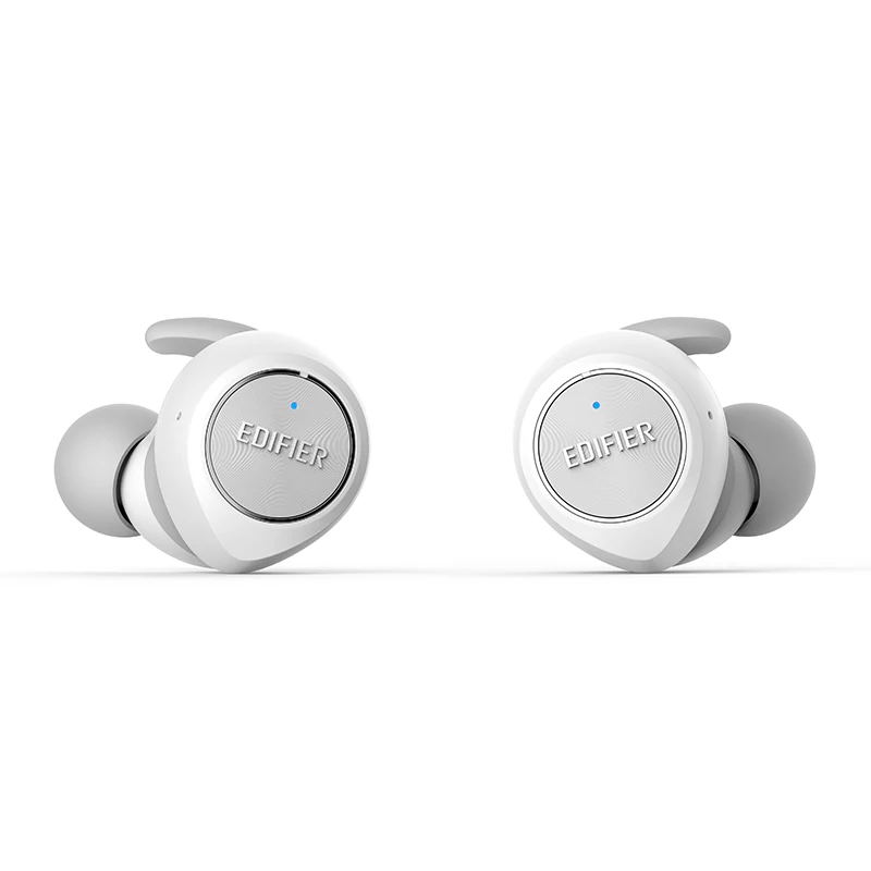 EDIFIER TWS, 3 TWS, настоящий беспроводной Bluetooth V4.2, наушники-вкладыши с зарядным устройством и съемными ушными крыльями, Многофункциональная кнопка - Цвет: White