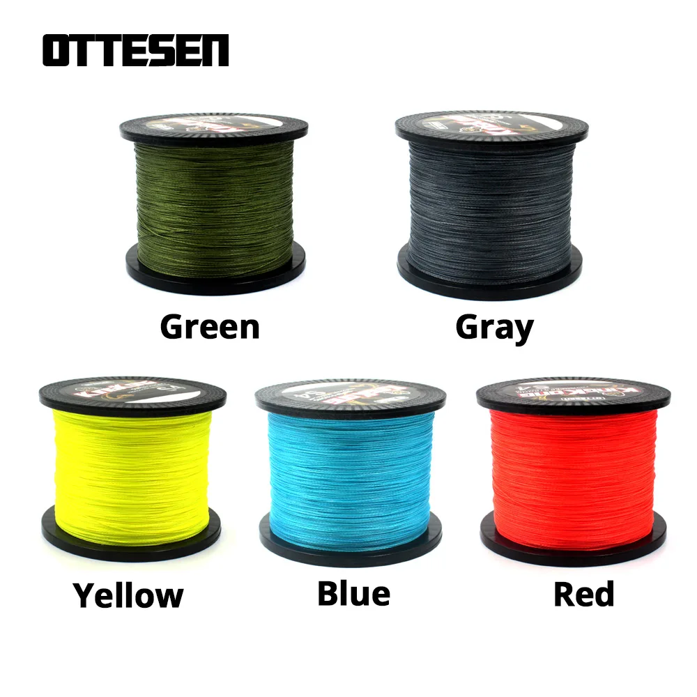 OTTESEN KingKong S4 серии 4 нити 1000 м плетеная леска Озеро Рыбалка 7.72LB-66.14LB ПЭ Multifilament лески