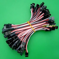 100pcs x male to male servo extension cord lead 10cm wire connector cable