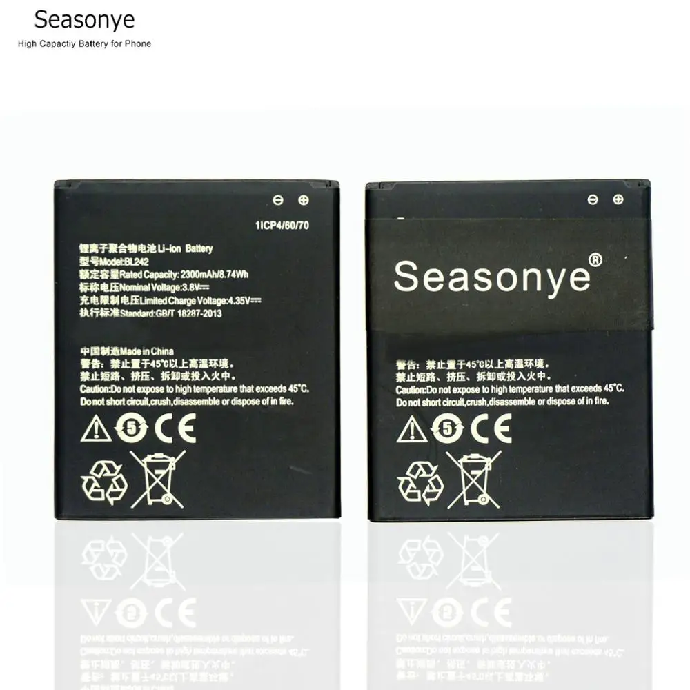 Seasonye 2300 мАч/Вт ч BL242 Сменный аккумулятор для Lenovo K3 K30 W T K31 T3 A6000 A3860 A3580 A3900 A6010