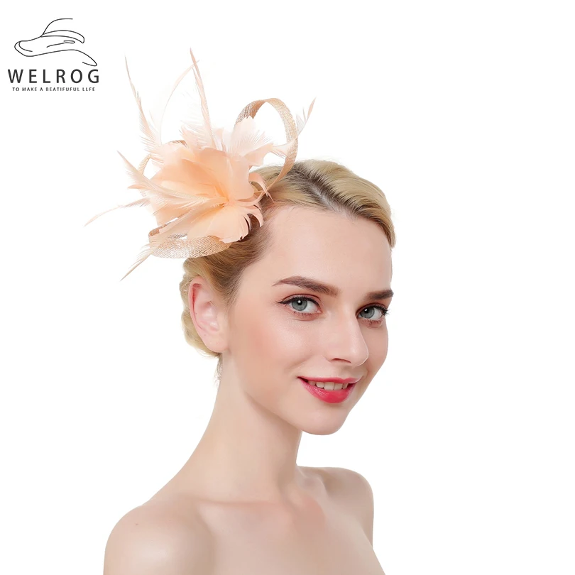 Женские заколки для волос WELROG Элегантные Заколки-перья в цветочек свадебный
