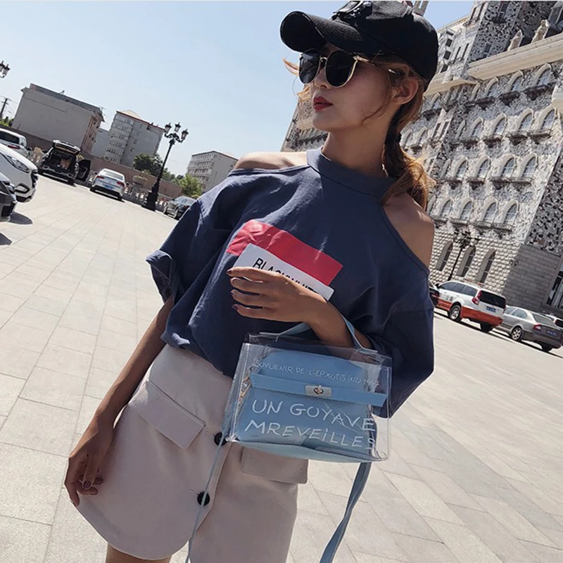 Youda Новая прозрачная сумка из ПВХ Женская Корейская Сумка тоут простая
