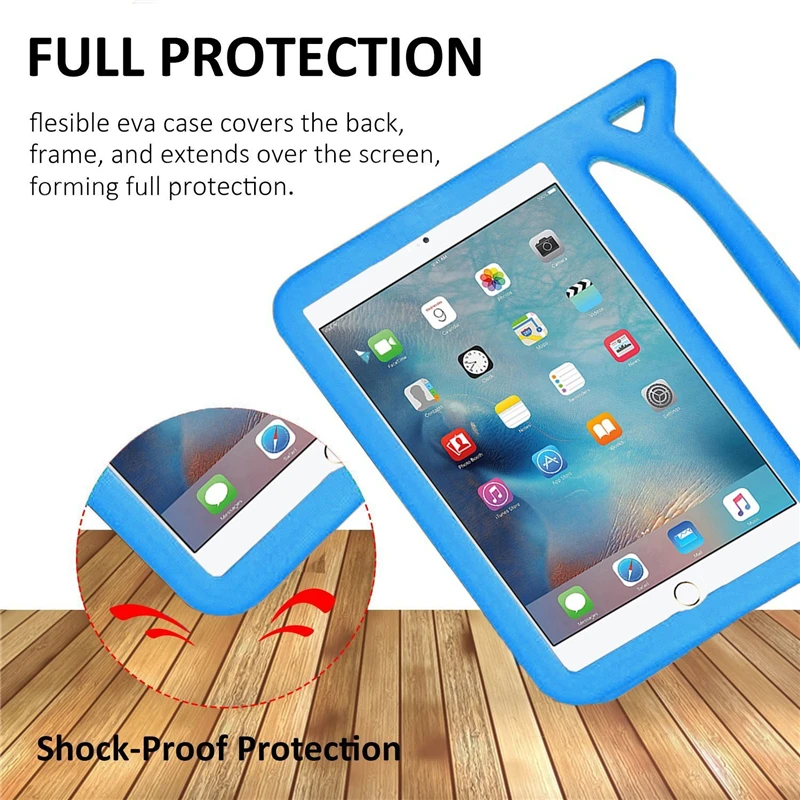 Детский легкий противоударный чехол CucKooDo с ручкой и подставкой Чехол для iPad 9 7